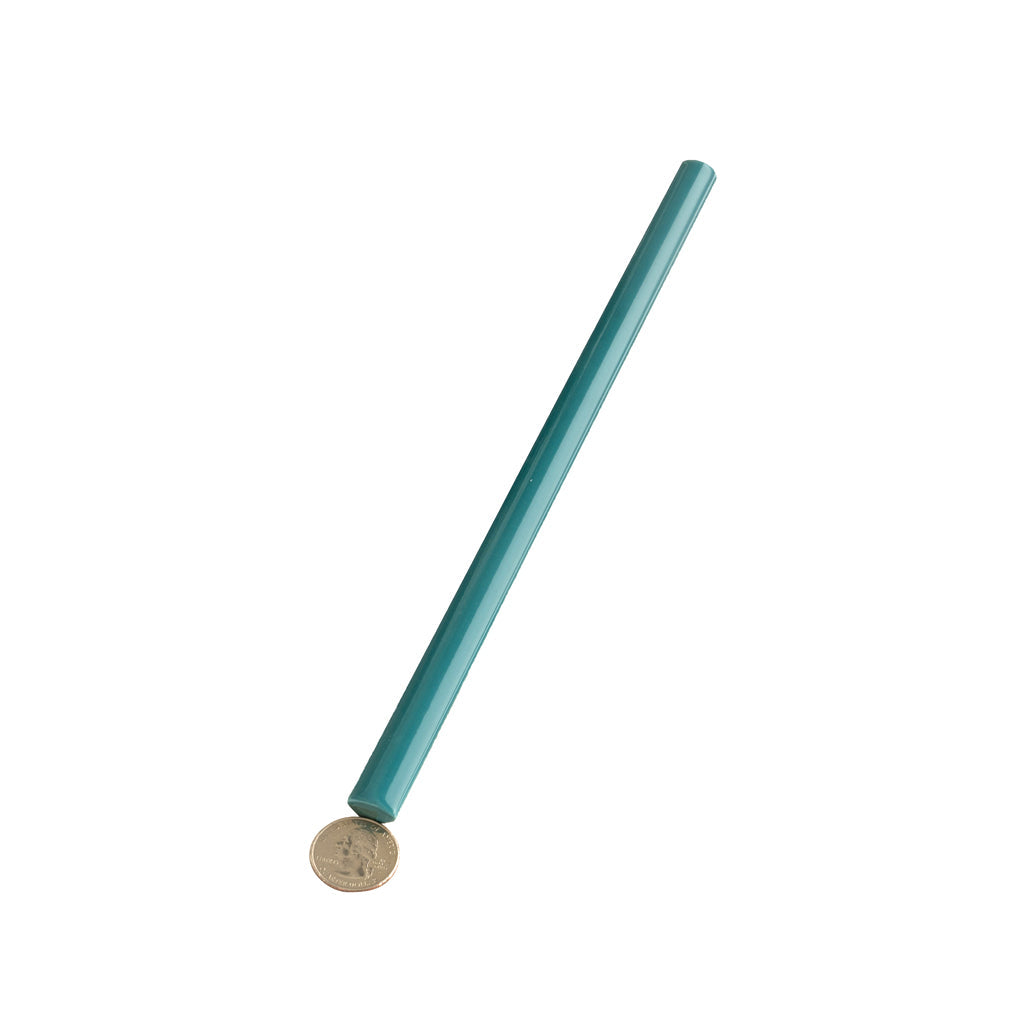 Turquoise Blue 0.6x12 Glossy Porcelain Bullnose Tile Trim (10 pack, 0.5 sq ft/case) - Sample