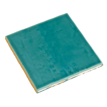 Turquoise Blue 6x6 Glossy Square Porcelain Tile (19 pack, 4.65 sq ft/case)