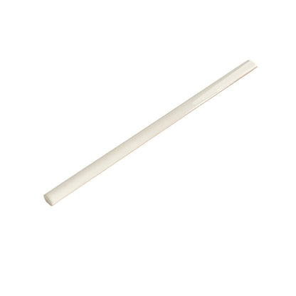 Pearl White 0.6x12 Glossy Porcelain Bullnose Tile Trim (10 pack, 0.5 sq ft/case)