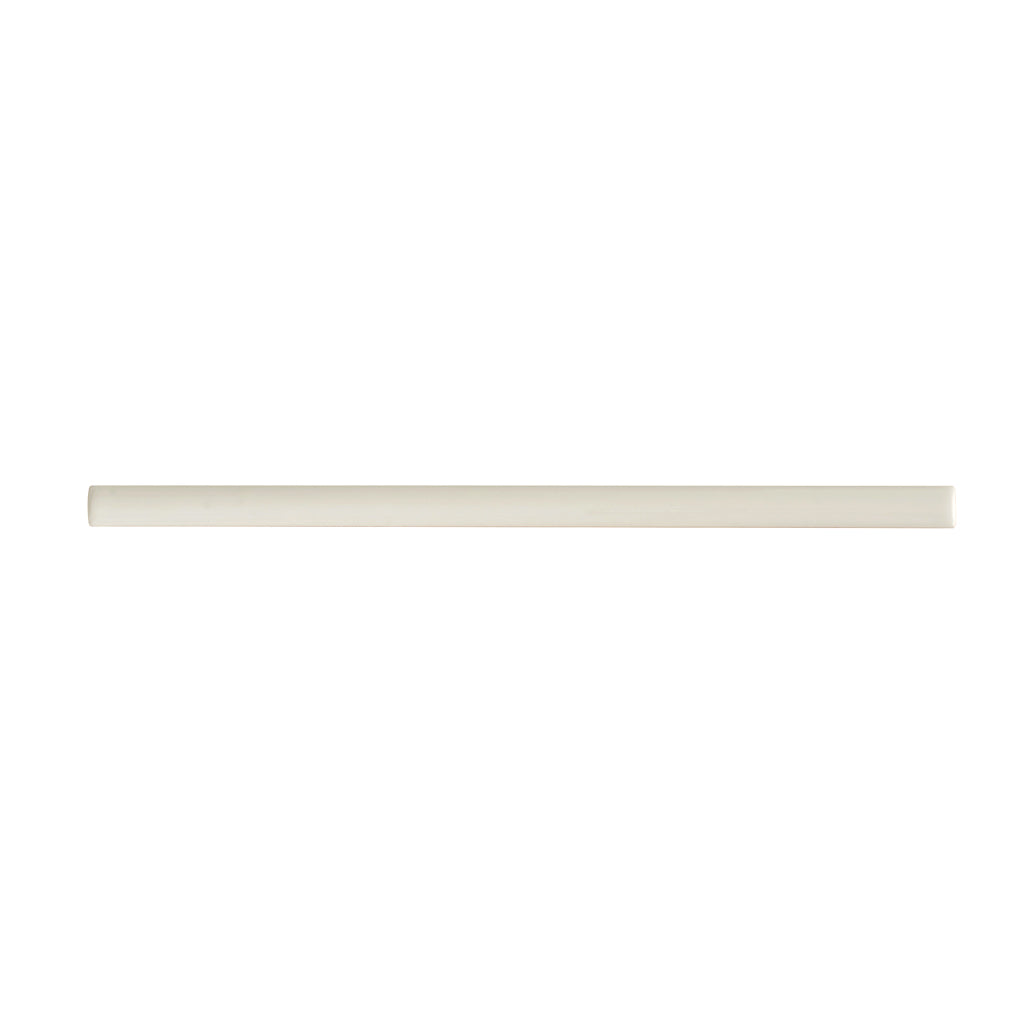 Pearl White 0.6x12 Glossy Porcelain Bullnose Tile Trim (10 pack, 0.5 sq ft/case)