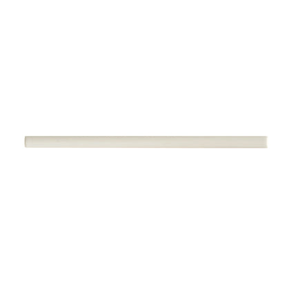 Pearl White 0.6x12 Glossy Porcelain Bullnose Tile Trim (10 pack, 0.5 sq ft/case)