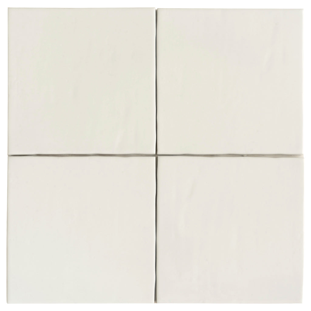 Pearl White 6x6 Glossy Square Porcelain Tile (19 pack, 4.65 sq ft/case)