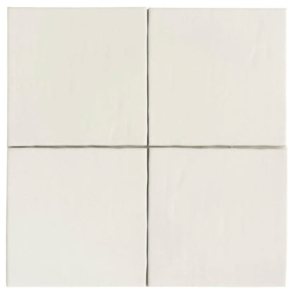 Pearl White 6x6 Glossy Square Porcelain Tile (19 pack, 4.65 sq ft/case) - Sample
