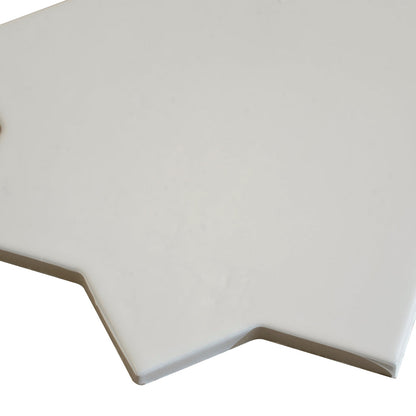 Pearl White 7x7 Glossy Star Porcelain Tile (16 pack, 6.46 sq ft/case)