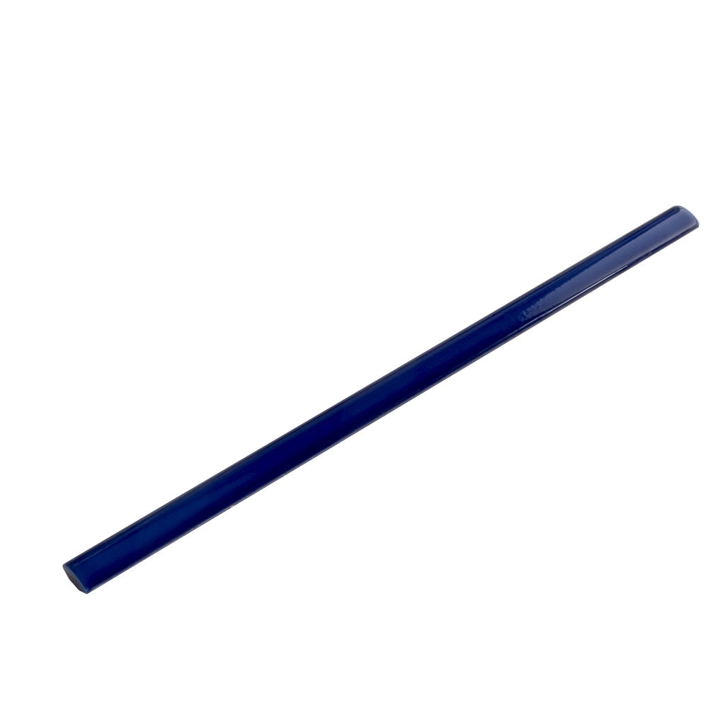 Royal Blue 0.6x12 Glossy Porcelain Bullnose Tile Trim (10 pack, 0.5 sq ft/case)