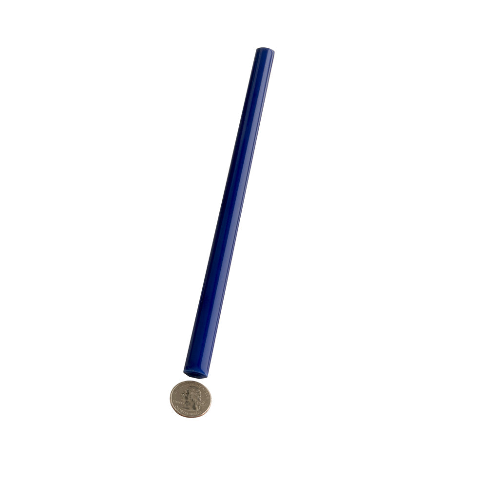 Royal Blue 0.6x12 Glossy Porcelain Bullnose Tile Trim (10 pack, 0.5 sq ft/case)