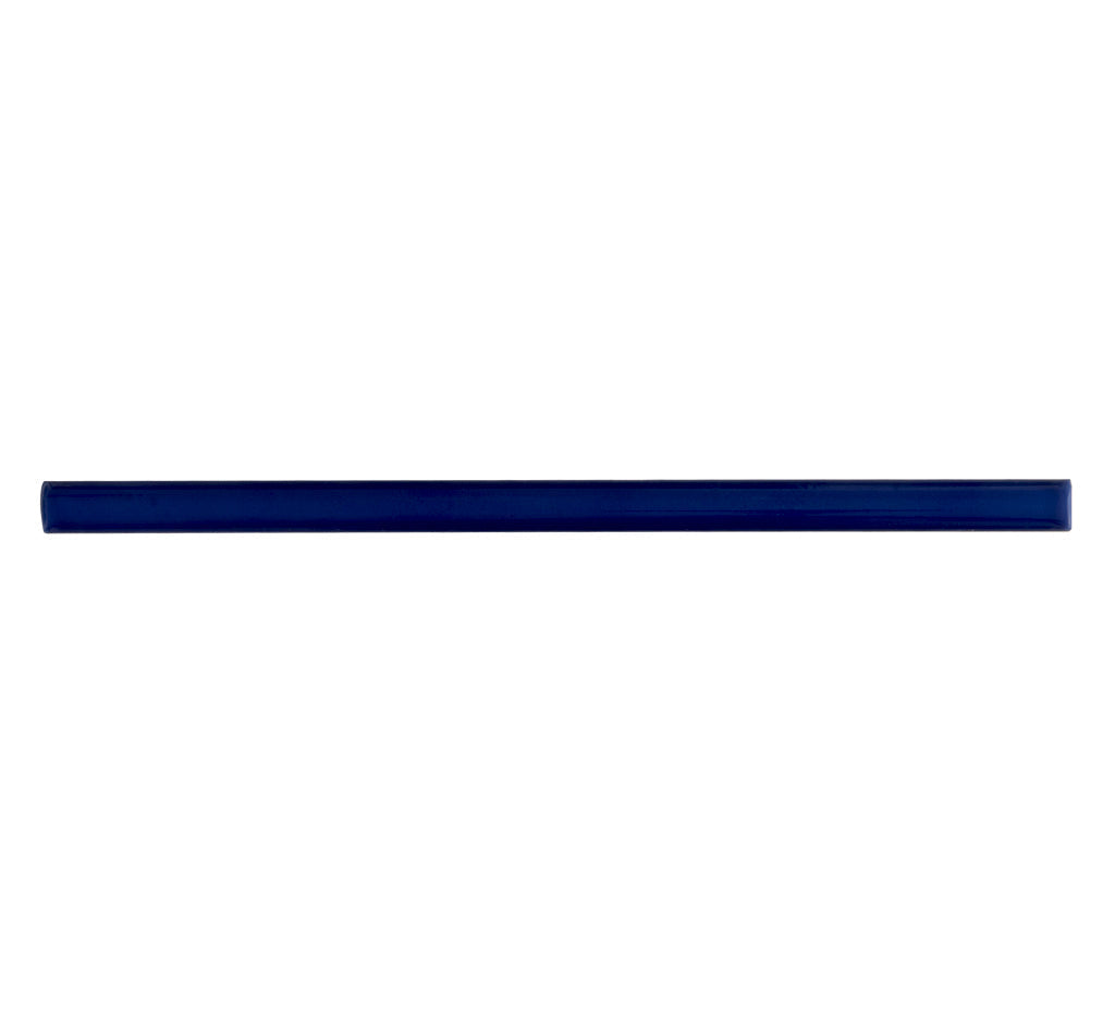 Royal Blue 0.6x12 Glossy Porcelain Bullnose Tile Trim (10 pack, 0.5 sq ft/case)