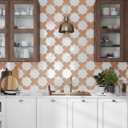 Terracotta 7x7 Matte Cross Porcelain Tile (16 pack, 5.6 sq ft/case)