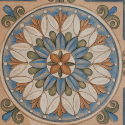 Terracotta Sage Green-Blue 7x7 Matte Star Porcelain Tile (16 pack, 6.46 sq ft/case)