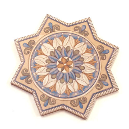Terracotta Sage Green-Blue 7x7 Matte Star Porcelain Tile (16 pack, 6.46 sq ft/case)