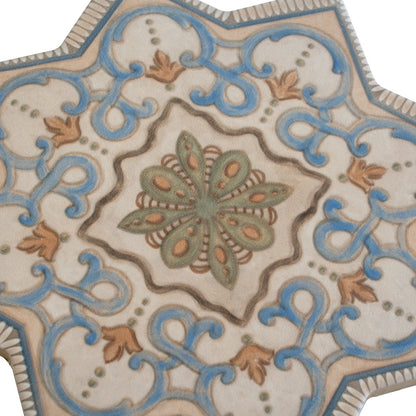 Terracotta Soft Gray-Blue 7x7 Matte Star Porcelain Tile (16 pack, 6.46 sq ft/case) - Sample