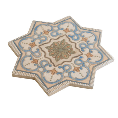 Terracotta Soft Gray-Blue 7x7 Matte Star Porcelain Tile (16 pack, 6.46 sq ft/case)