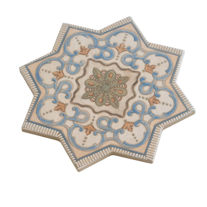Terracotta Soft Gray-Blue 7x7 Matte Star Porcelain Tile (16 pack, 6.46 sq ft/case) - Sample