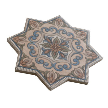 Terracotta Blue Olive Green 7x7 Matte Star Porcelain Tile (16 pack, 6.46 sq ft/case) - Sample