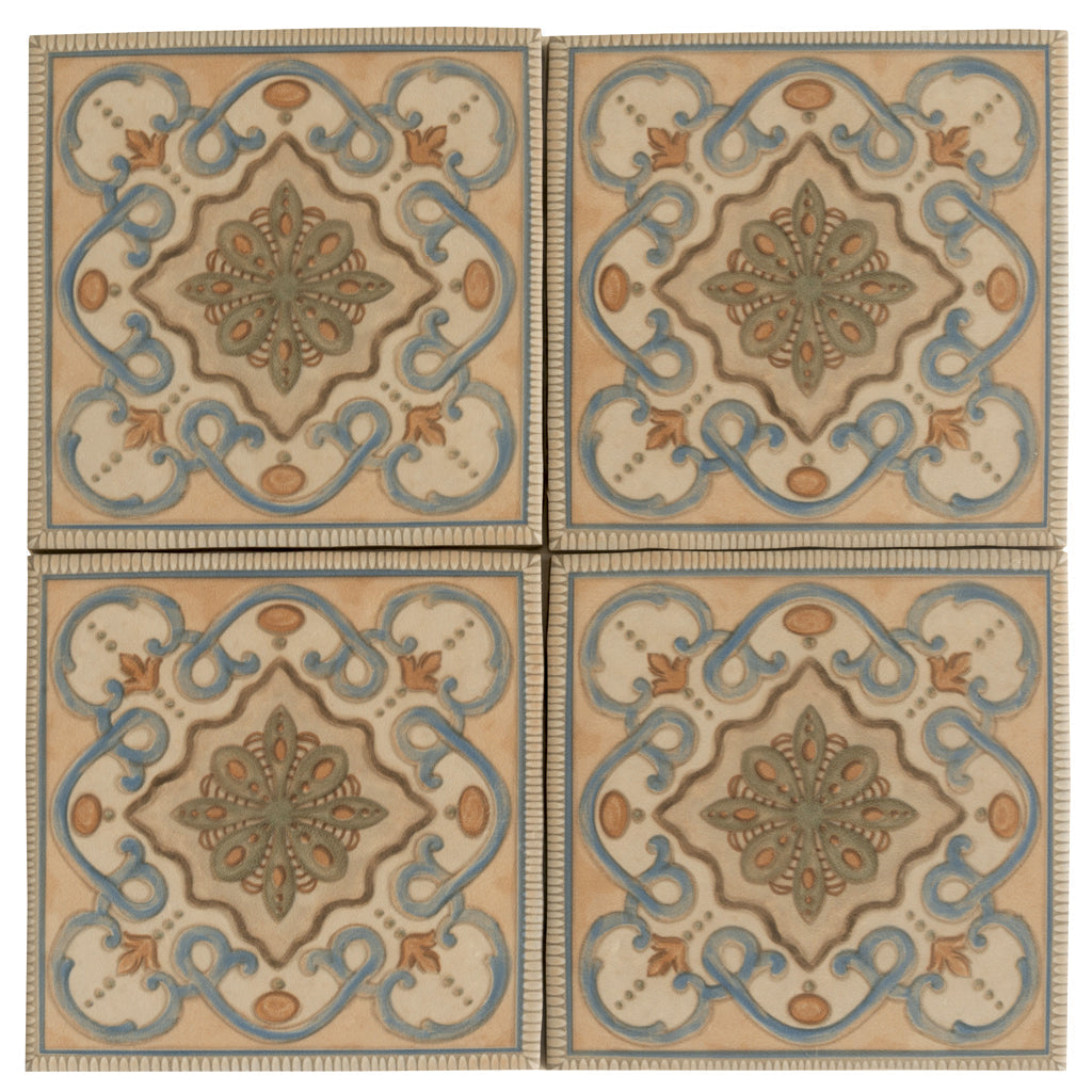 Taupe-blue Terracotta 6x6 Matte Square Porcelain Tile (19 pack, 4.65 sq ft/case) - Sample