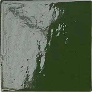 Deep Forest Green 6x6 Glossy Square Porcelain Tile (19 pack, 4.65 sq ft/case) - Sample