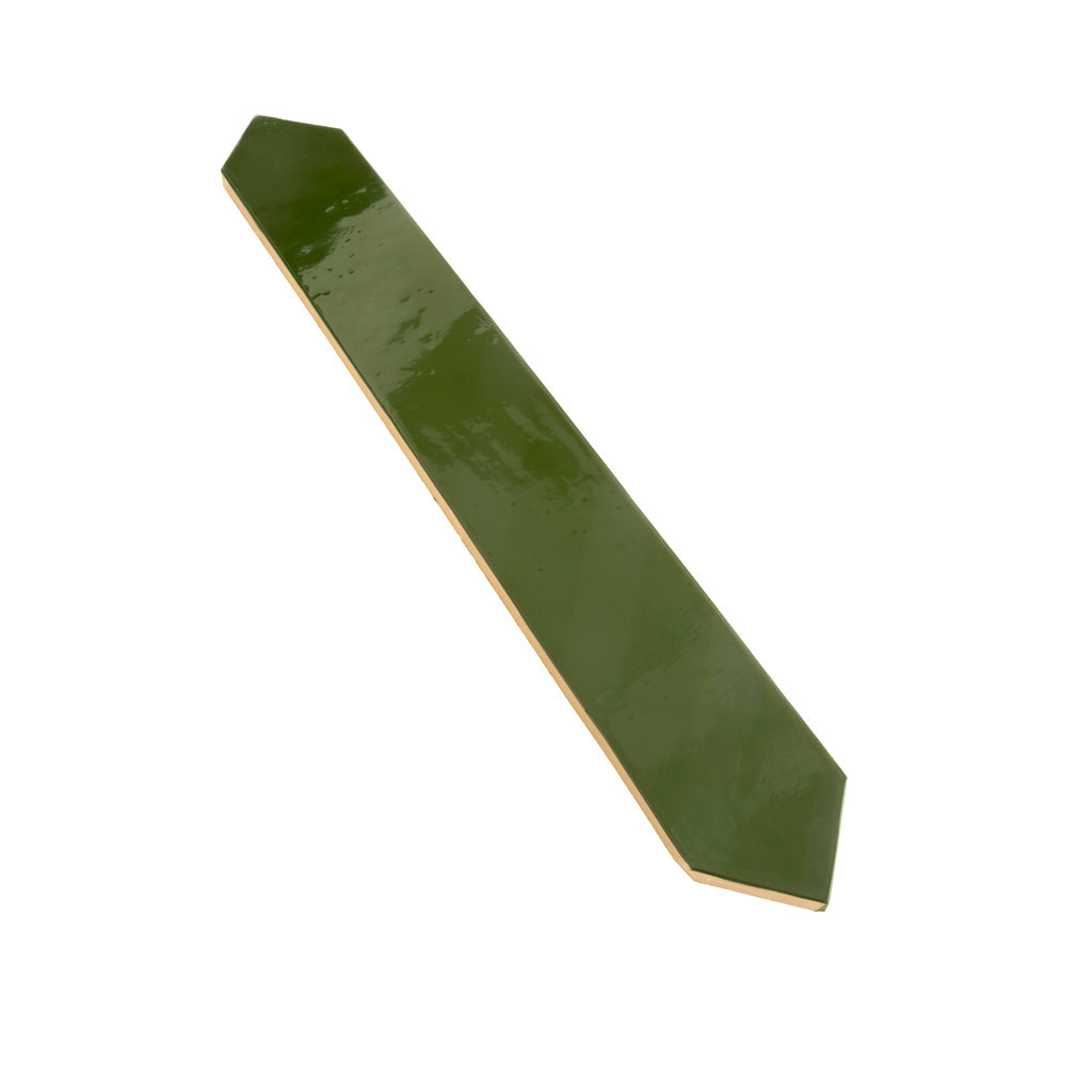 Deep Forest Green 3x19 Glossy Picket Porcelain Tile (20 pack, 7.65 sq ft/case) - Sample