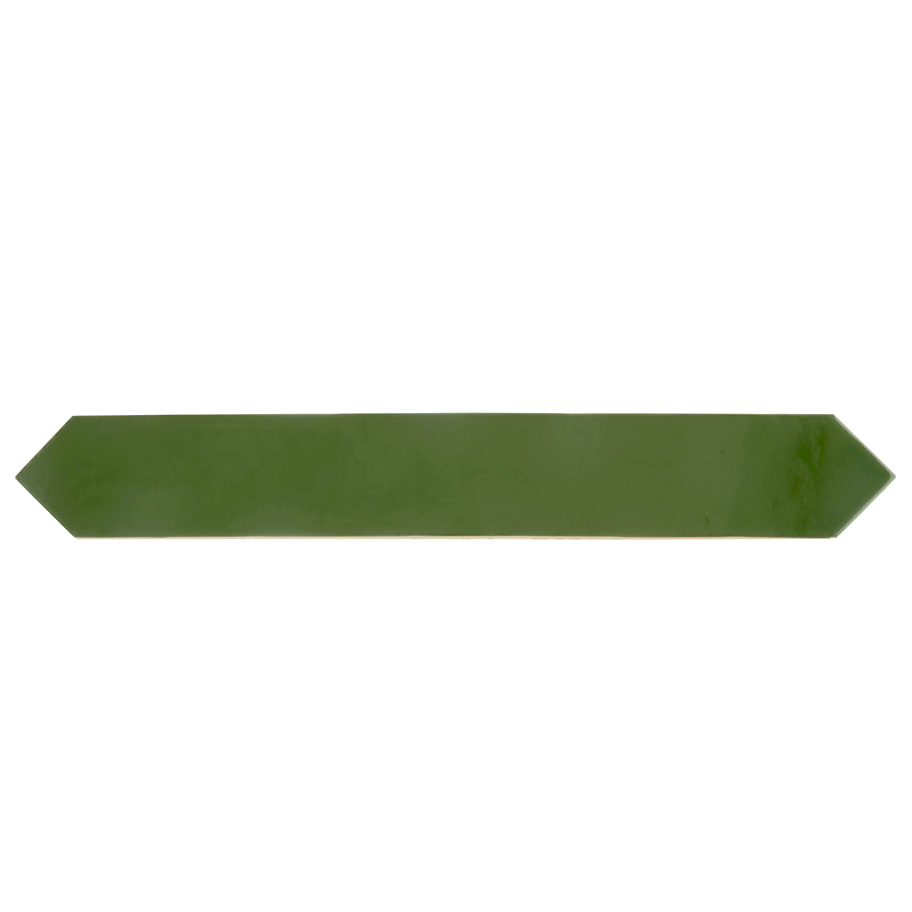 Deep Forest Green 3x19 Glossy Picket Porcelain Tile (20 pack, 7.65 sq ft/case) - Sample