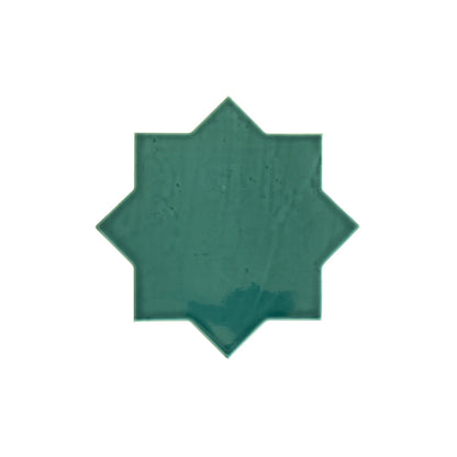 Turquoise Blue 7x7 Glossy Star Porcelain Tile (16 pack, 6.46 sq ft/case)