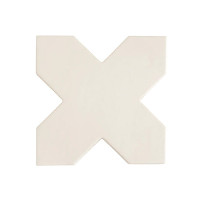 Pearl White 7x7 Glossy Cross Porcelain Tile (16 pack, 5.6 sq ft/case)