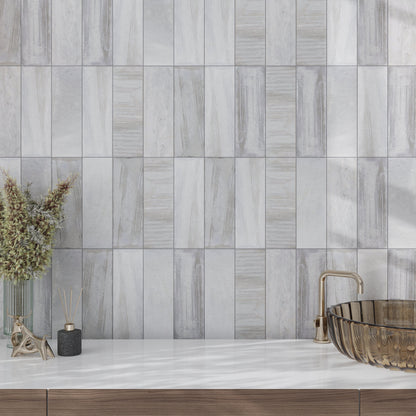 Gray 4x13 Matte Brick Porcelain Tile (31 pack, 12.034 sq ft/case)
