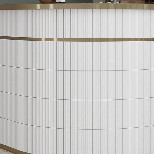 White 2x8 Matte Ceramic Subway Deco Tile (38 pack, 4.1 sq ft/case)