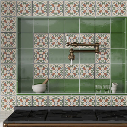 Terracotta Blue Green 6x6 Matte Square Porcelain Tile (19 pack, 4.65 sq ft/case)