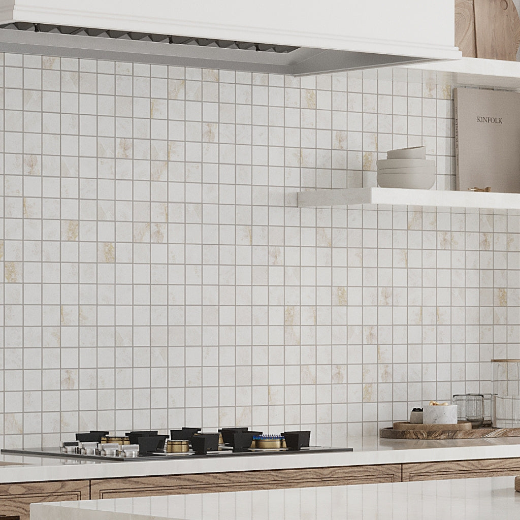 Soft Alabaster White 12x12 Lappato Square Porcelain Mosaic Tile (5 pack, 4.84 sq ft/case)