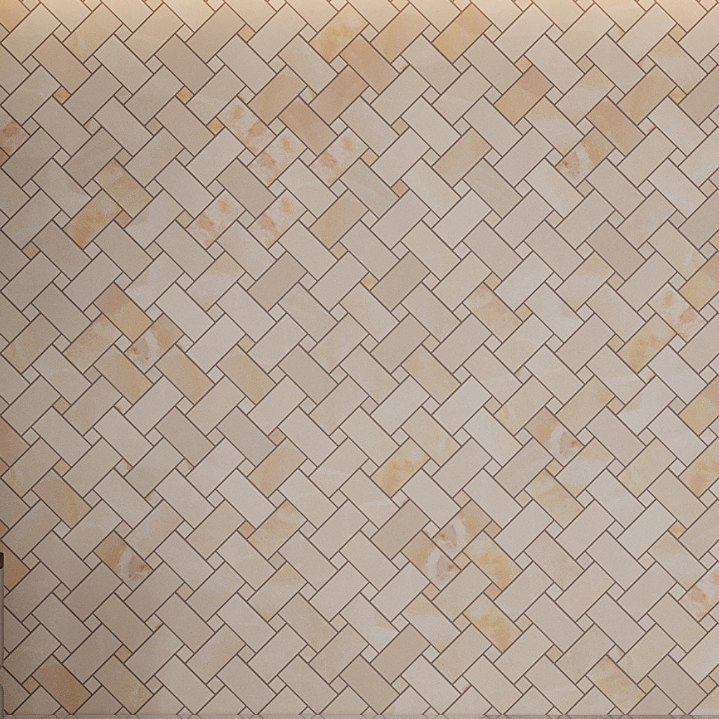 Crepe Pink 12x12 Matte Basketweave Porcelain Mosaic Tile (5 pack, 4.84 sq ft/case)