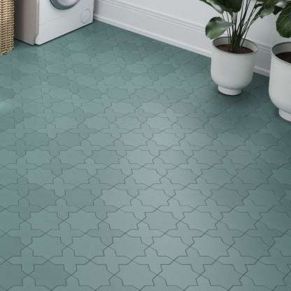 Sage Green 7x7 Matte Star Porcelain Tile (34 pack, 5.31 sq ft/case)