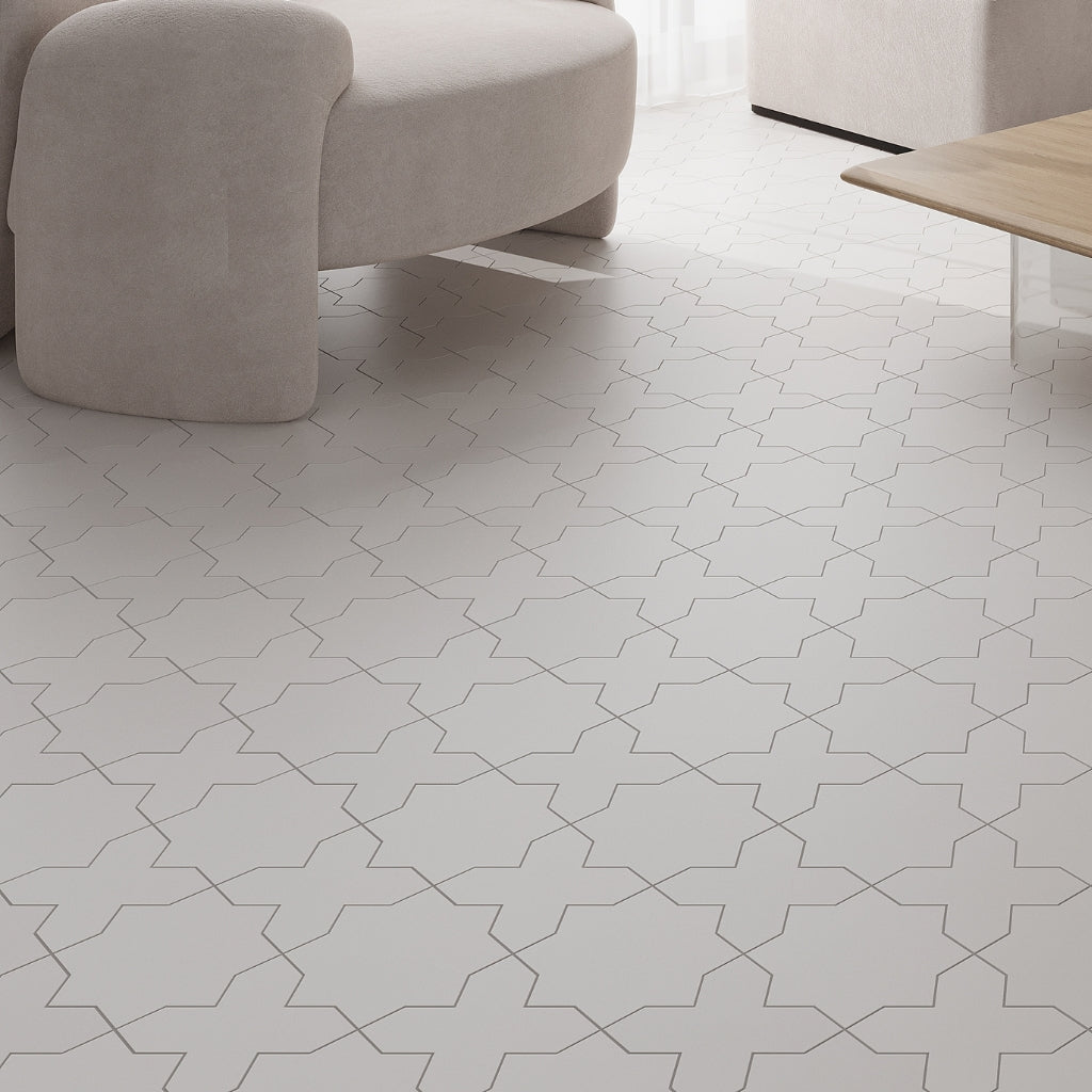 Light Gray 5x5 Matte Cross Porcelain Tile (34 pack, 5.31 sq ft/case)