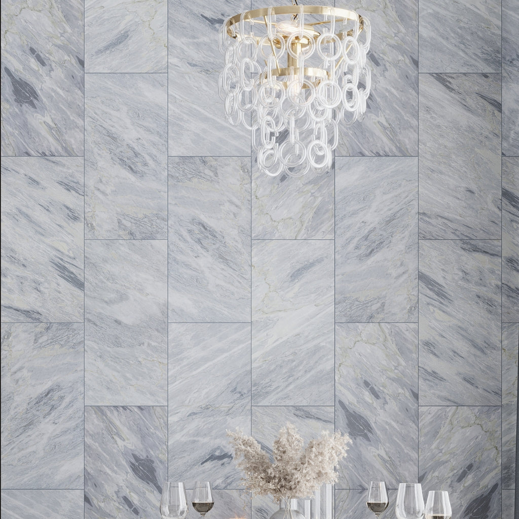 Gray 12x24 Honed Calacatta Bluette Marble Large Format Tile (5 pack, 10 sq ft/case)