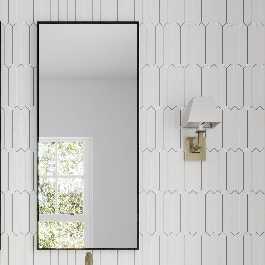 Cotton White 2x10 Matte Picket Ceramic Tile (23 pack, 2.37 sq ft/case)