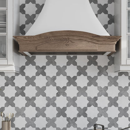 Light Grey 5x5 Matte Cross Ceramic Tile (27 pack, 5.37 sq ft/case)