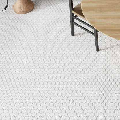 Snow White 12x12 Honed Hexagon Thassos Marble Mosaic Tile (5 pack, 4.83 sq ft/case)