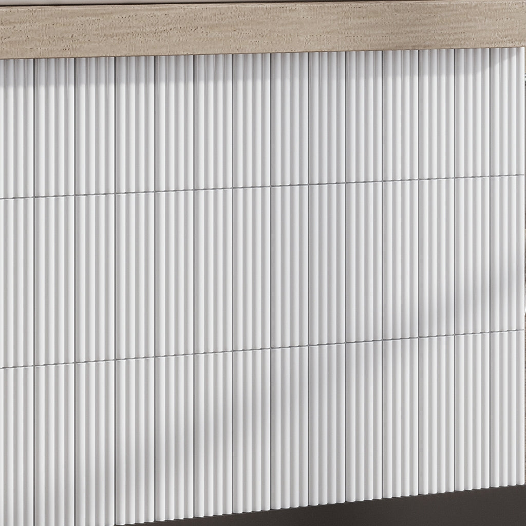 White 2x8 Glossy Ceramic Subway Deco Tile (42 pack, 4.54 sq ft/case)