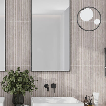 Gray 24x48 Matte Porcelain Deco Tile (2 pack,15.49 sq ft/case)