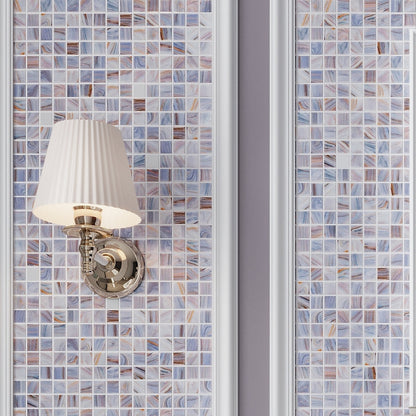 Manatee Blue 12x12 Glossy Uniform Square Glass Mosaic Tile (20 pack, 20 sq ft/case)