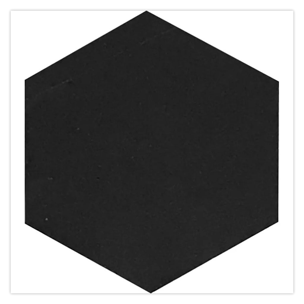 Jet Black 10x10 Honed Hexagon Marble Tile (5 pack, 2.95 sq ft/case) - Sample