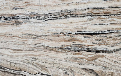 Valencia Traonyx Bookmatching Filled and Polished Travertine Slab