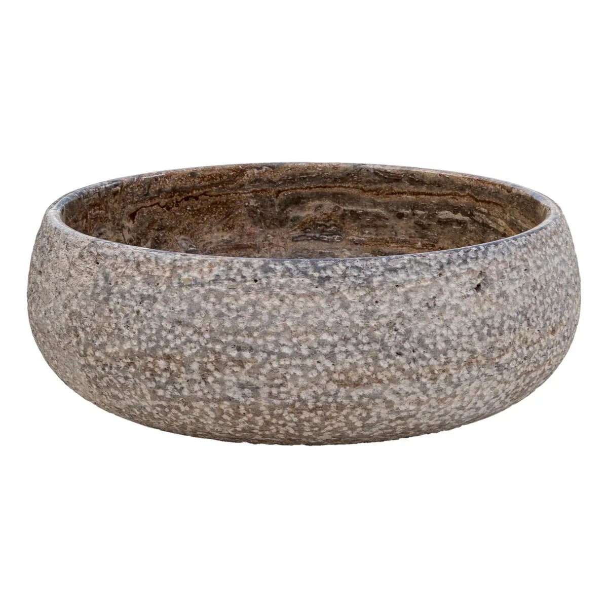 Valencia Travertine Above Vanity Bathroom Sink Rustic Sand-blasted (D)16" (H)6" side view