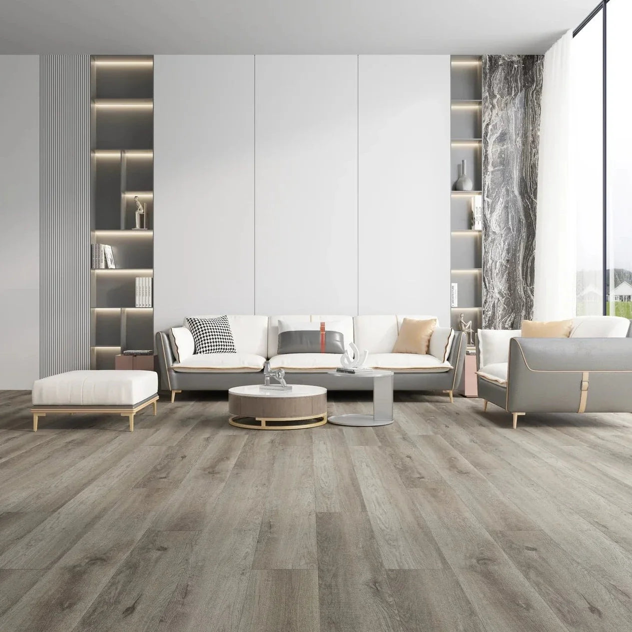 Vatican ESPC EIR 9"x71" Vinyl Flooring 8mm - Gray Serenity