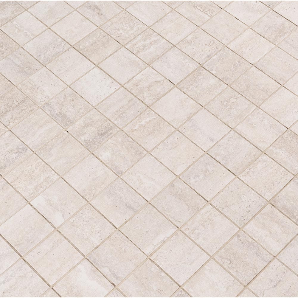 MSI Veneto White Matte Porcelain Mosaic Wall and Floor Tile 2"x2"