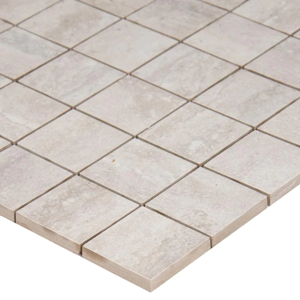 MSI Veneto White Matte Porcelain Mosaic Wall and Floor Tile 2"x2"