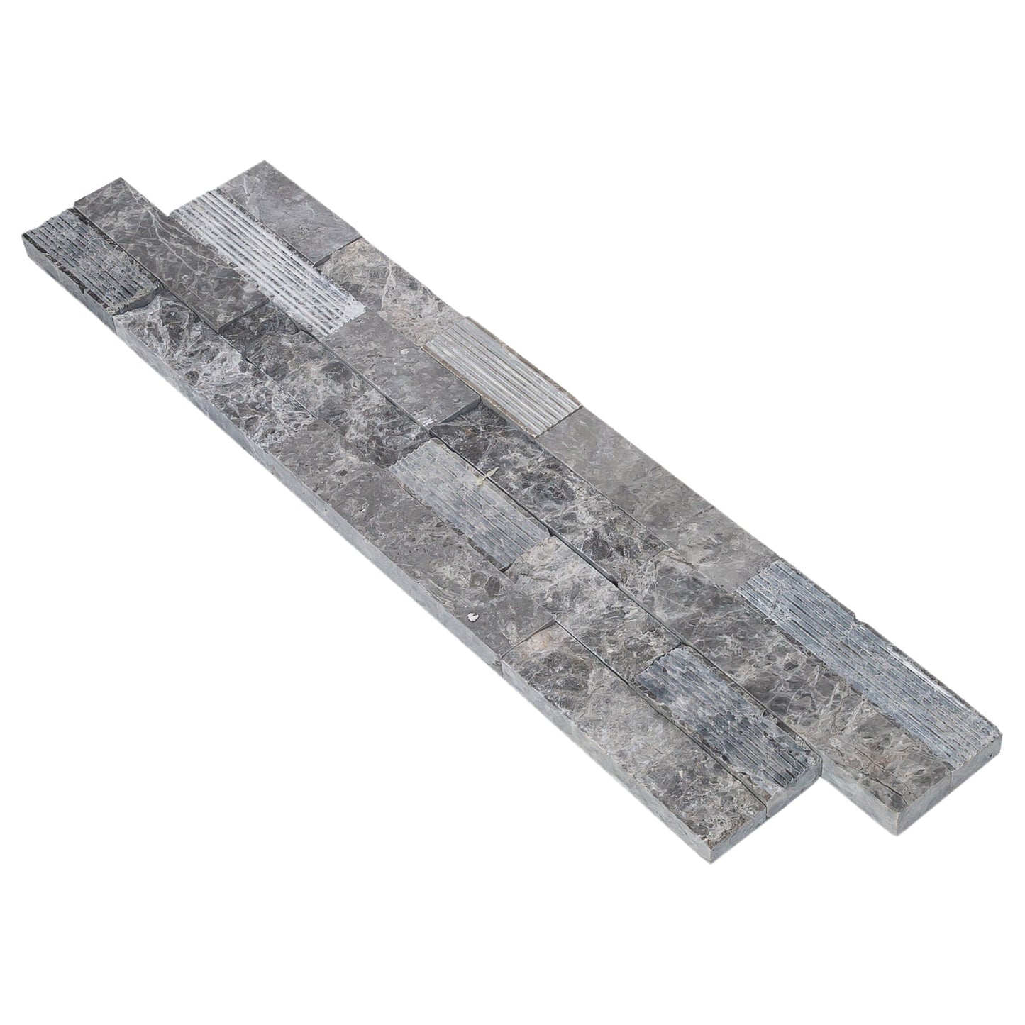 Ventana Gray Marble 3D Ledger Panel 6"x24" – Multi-Surface Wall Tile, Full Truckload