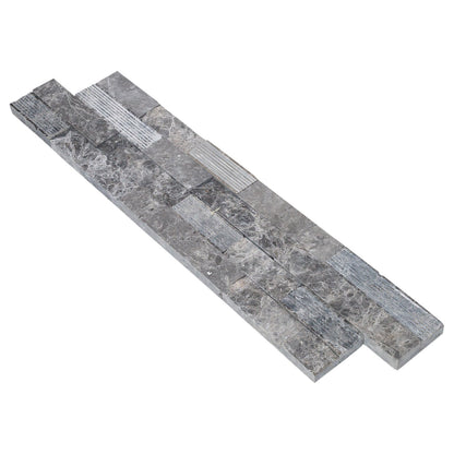 Ventana Gray Marble 3D Ledger Panel 6"x24" – Multi-Surface Wall Tile, Full Truckload