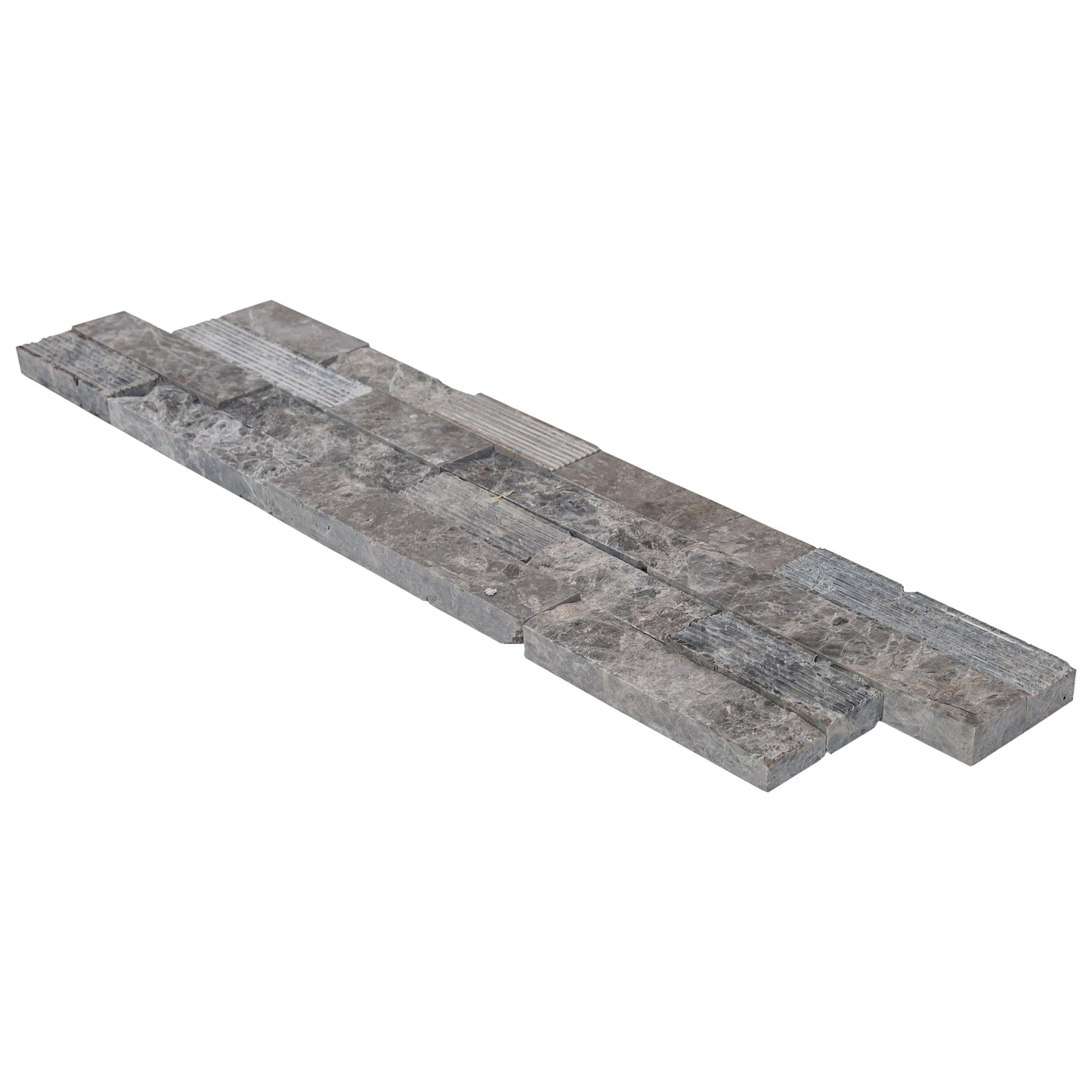 Ventana Gray Marble 3D Ledger Panel 6"x24" – Multi-Surface Wall Tile, Full Truckload