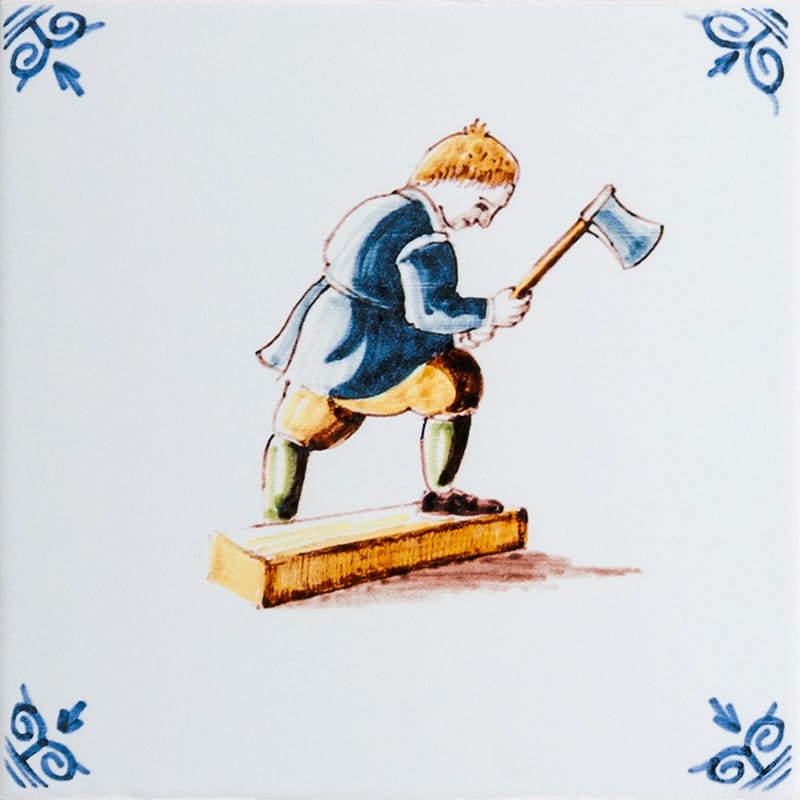 Lumber Glazed Delft Ceramic Tile