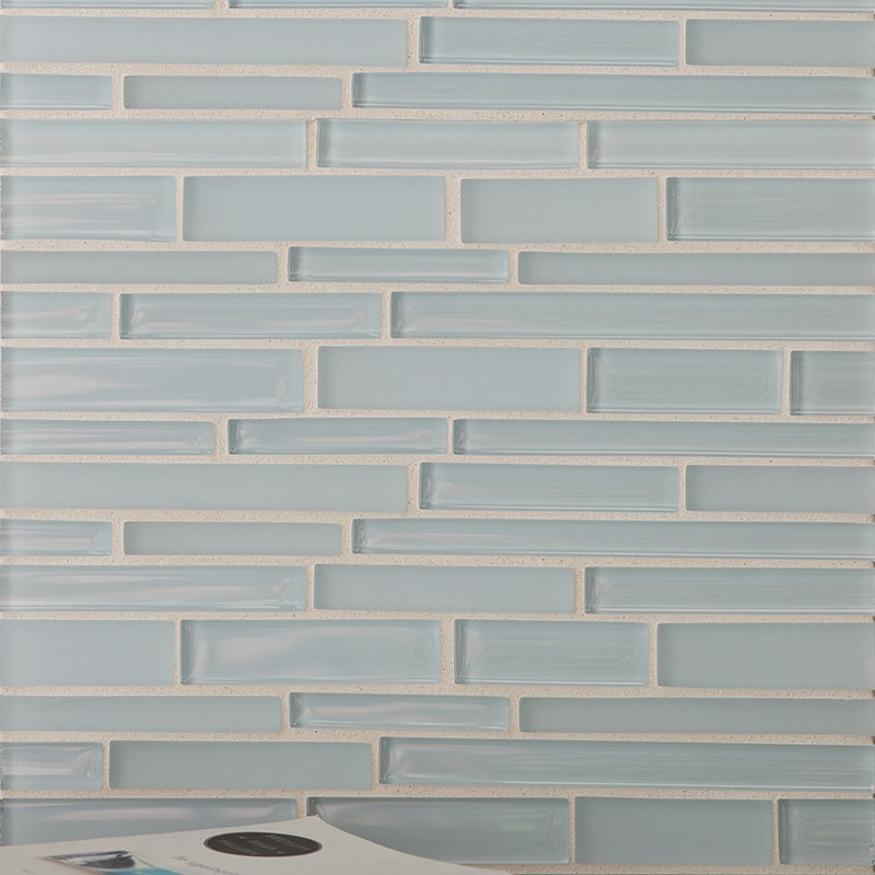 Marea Gloss/matte Interlocking Slides Glass Mosaic