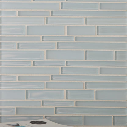 Marea Gloss/matte Interlocking Slides Glass Mosaic